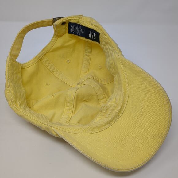 Gap Slideback Baseball Cap Yellow L Adjustable Lightweight Vented Holes 6 Panel - Picture 7 of 9